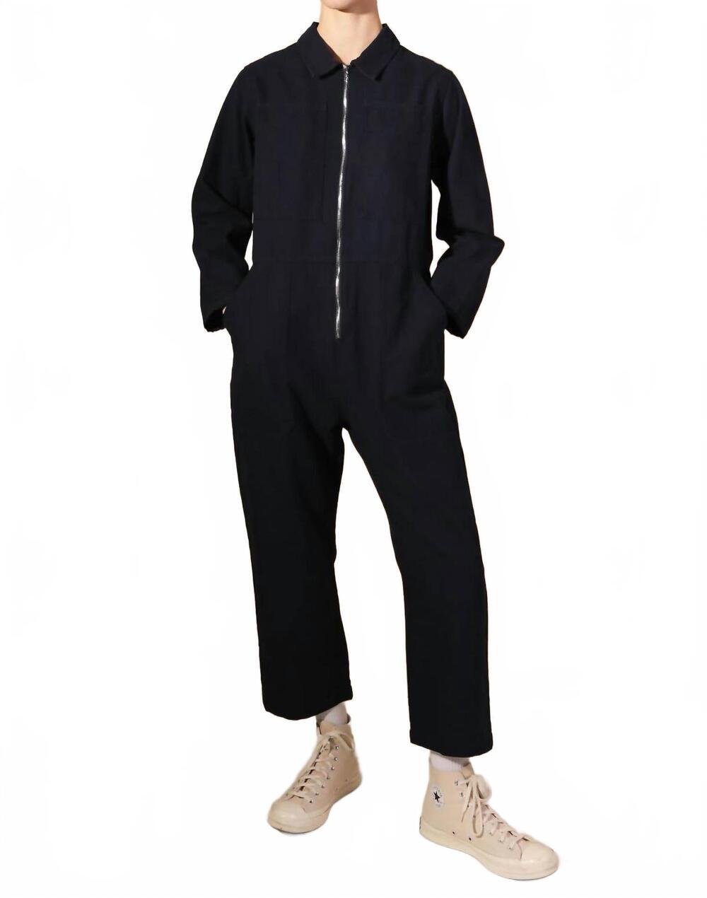 NEW L.F. MARKEY women's dominic boilersuit in navy